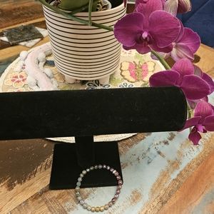 Ombre Faceted Jasper Beaded Stone Bracelet